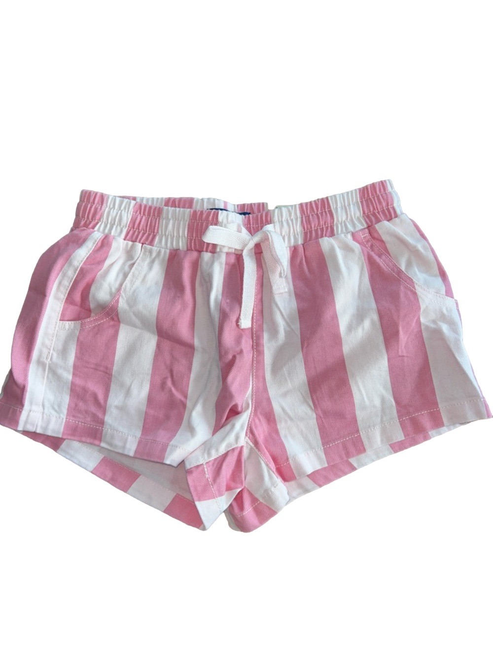 NWT: Pink & White Striped Drawstring Lounge Shorts: Size XS